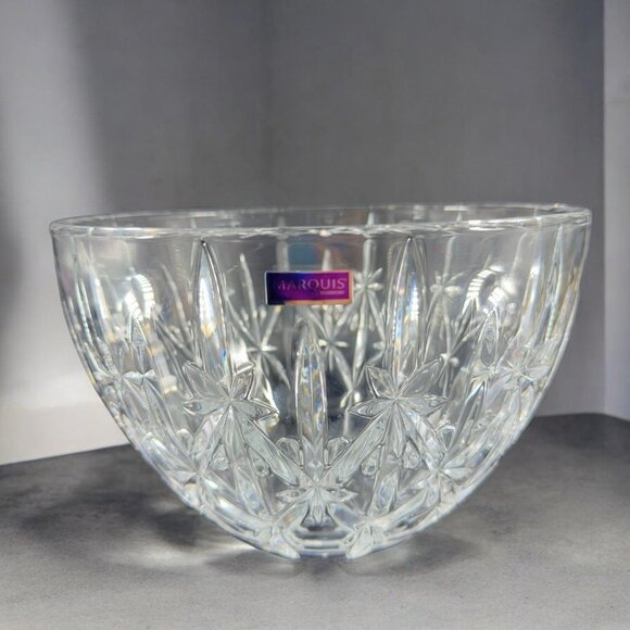 Marquis by Waterford Clear Crystal Sparkle Design Dish Bowl 9inch Germany New - Picture 1 of 16